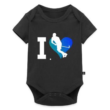 Innebandy Floorball Salibandy Floorball Games - Baby Premium short-sleeve bodysuit - black - Front