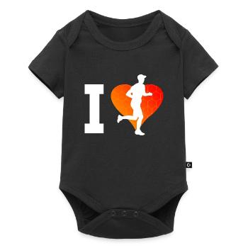 Jogging Marathon Runners Running Ladies Jogging - Baby Premium short-sleeve bodysuit - black - Front