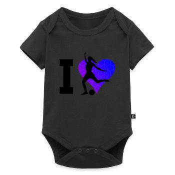 Jouer au football Joueurs de football Footballeurs Footballeurs - Body à manches courtes Premium Bébé - noir - Devant