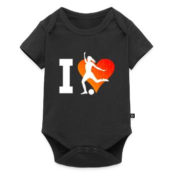 Footballers Playing football players - Baby Premium short-sleeve bodysuit - black - Front