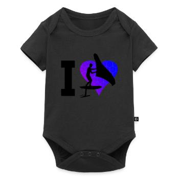 wingfoil femmes foil hydrofoil wingsurf - Body à manches courtes Premium Bébé - noir - Devant
