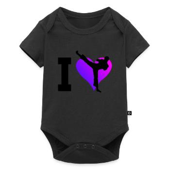 Kickboxing Boxe Hommes Boxe Femmes Kickboxer - Body à manches courtes Premium Bébé - noir - Devant