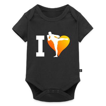 Muay Thai Boxe Thaï Boxeur Thaï Boxe Féminine - Body à manches courtes Premium Bébé - noir - Devant