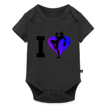 Kickboxing Women Kickboxer Kickboxing - Baby Premium short-sleeve bodysuit - black - Front