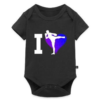 Boxe Thaïlandaise Femmes Boxe Thaïlandaise Hommes Boxeur thaïlandais - Body à manches courtes Premium Bébé - noir - Devant