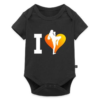 Boxe Thaï Hommes Muay Thai Boxer Thaï Boxe Thaï - Body à manches courtes Premium Bébé - noir - Devant