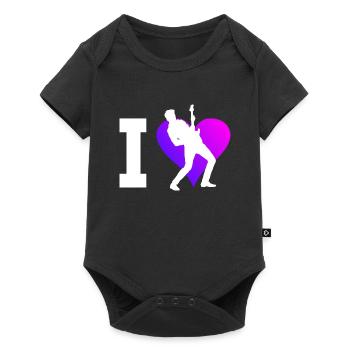 Men's guitar player classical guitar - Baby Premium short-sleeve bodysuit - black - Front