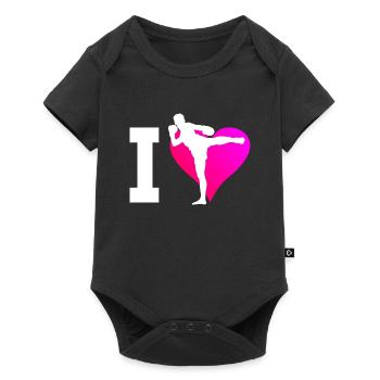 Thaï Boxe Hommes Thaïlandais Boxeur Femmes Thaï Boxe Muay Thai - Body à manches courtes Premium Bébé - noir - Devant