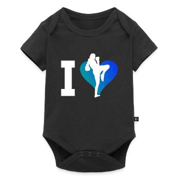 Muay Thai Boxers Women Thai Boxing Men - Baby Premium short-sleeve bodysuit - black - Front