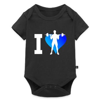 Women's Strength Training Men's Endurance Training - Baby Premium short-sleeve bodysuit - black - Front