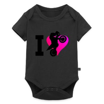 Motocross Dirt Bike Dirt Biker Men's Dirt Bike - Baby Premium short-sleeve bodysuit - black - Front