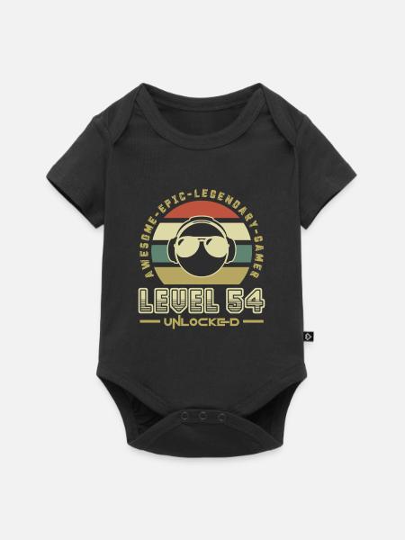 Stufe 54 - Baby Premium Kurzarmbody - Schwarz