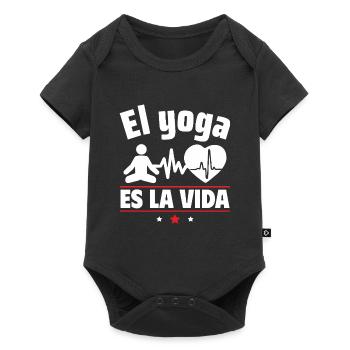 Yoga is life - Baby Premium short-sleeve bodysuit - black - Front