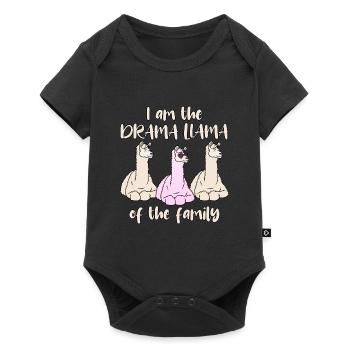 Drame lama rose dire drame lama de la famille - Body à manches courtes Premium Bébé - noir - Devant