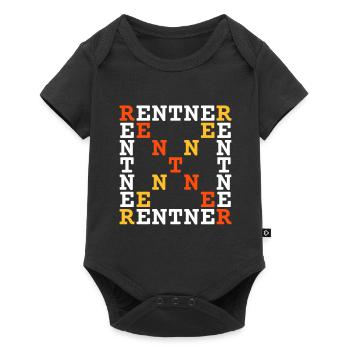 Rentner (waagerecht, senkrecht u. diagonal lesbar) - Baby Premium Kurzarmbody - Schwarz - Vorne