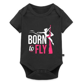 Yoga aérien Air Yoga - Body à manches courtes Premium Bébé - noir - Devant