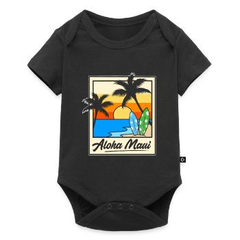 Maui Hawaii Hawaiian - Baby Premium short-sleeve bodysuit - black - Front