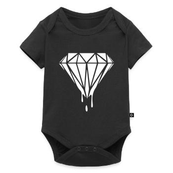 Diamand - Diamant Weiß - Baby Premium Kurzarmbody - Schwarz - Vorne