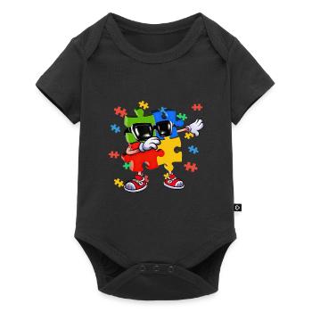 Dabbing Puzzle Piece - Body à manches courtes Premium Bébé - noir - Devant