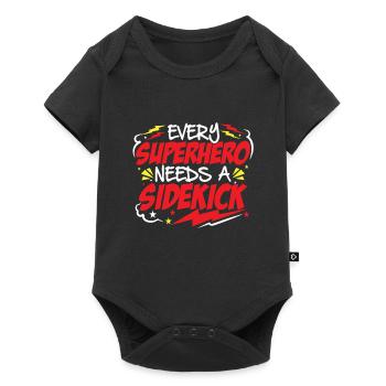 Superhero Dad and Sidekicks Matching - Body à manches courtes Premium Bébé - noir - Devant