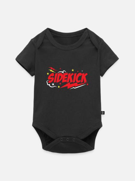 Superhero Dad and Sidekicks Matching - Baby Premium Kurzarmbody - Schwarz