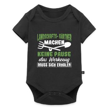 Garten Gärtner Galabau - Baby Premium Kurzarmbody - Schwarz - Vorne