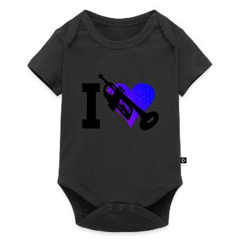 Trumpet Player Trompetenspieler Trompete - Baby Premium short-sleeve bodysuit - black - Front