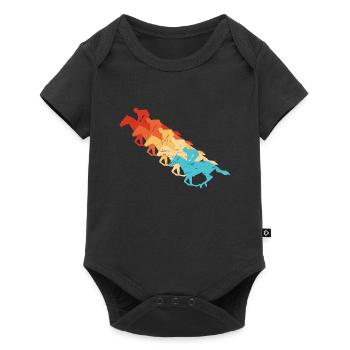 Men's Rider Equestrian Dressage Racing - Baby Premium short-sleeve bodysuit - black - Front