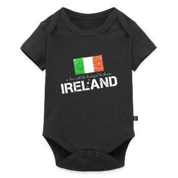 Cœurs de drapeau irlandais - Body à manches courtes Premium Bébé - noir - Devant