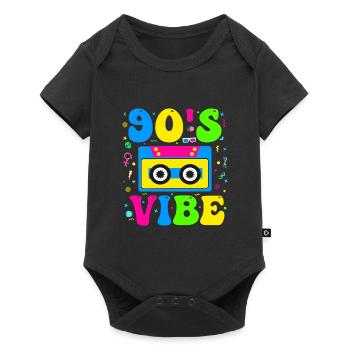 90s Vibe 1990s Fashion 90s Theme Outfit Nineties - Baby Premium short-sleeve bodysuit - black - Front