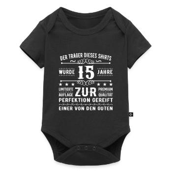 15 Years Gift Idea for 15 - Birthday - Baby Premium short-sleeve bodysuit - black - Front