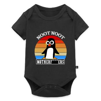 Noot Noot Pingu Meme Motherf - Baby Premium Kurzarmbody - Schwarz - Vorne