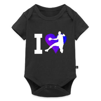 Joueuses de handball masculin Joueurs de handball Handballeurs - Body à manches courtes Premium Bébé - noir - Devant