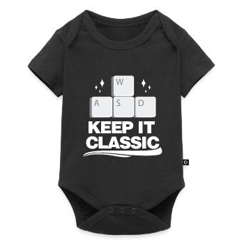 Retro Zocker Sprüche Gaming Geschenk - Baby Premium Kurzarmbody - Schwarz - Vorne