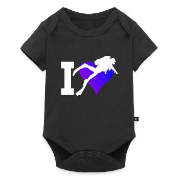 Scuba Taucher Taucher Tauchen Damen Diver - Baby Premium Kurzarmbody - Schwarz - Vorne