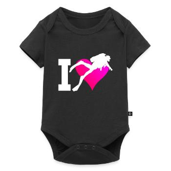 Plongeur Plongeur Plongeur Plongeurs Plongée Dames - Body à manches courtes Premium Bébé - noir - Devant