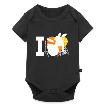 Men's Drummer Percussionist - Baby Premium short-sleeve bodysuit - black - Front