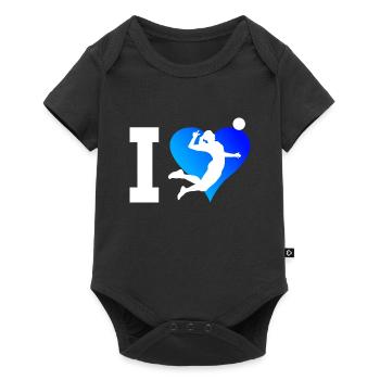 Jeux de volleyball féminin Joueurs de volleyball masculins - Body à manches courtes Premium Bébé - noir - Devant