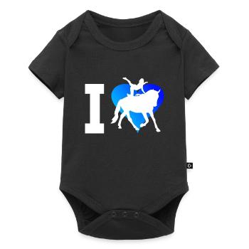 Gymnastique Artistique à Cheval - Body à manches courtes Premium Bébé - noir - Devant