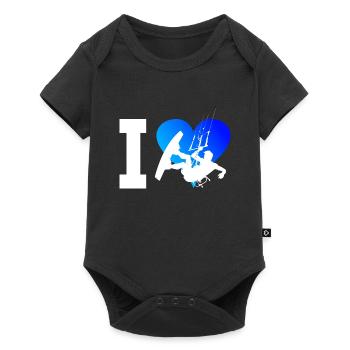 Kitesurf Men Women Kite Kite Kitesurfing - Baby Premium short-sleeve bodysuit - black - Front