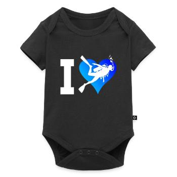 Free Dive Diving Diver Scuba Diver Scuba Diver - Baby Premium short-sleeve bodysuit - black - Front