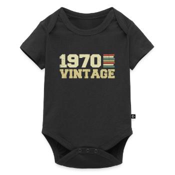 1970 Birthday Gift 1970 Vintage 1970's Gift - Baby Premium short-sleeve bodysuit - black - Front
