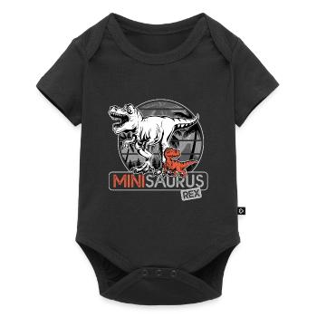 Minisaurus rex Cadeau garçon dinosaure - Body à manches courtes Premium Bébé - noir - Devant