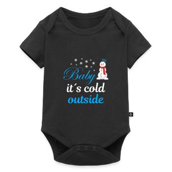 Baby its cold outside - Baby Premium Kurzarmbody - Schwarz - Vorne