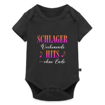 Schlager Weekend - Baby Premium short-sleeve bodysuit - black - Front