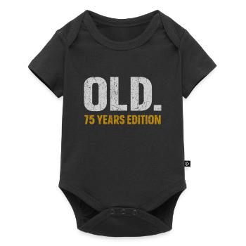 Old 75 Years Edition 75th Birthday Gift Idea - Baby Premium short-sleeve bodysuit - black - Front