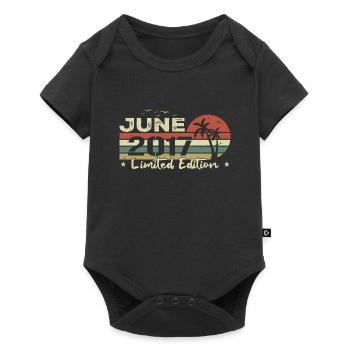 June 7th Anniversary Born 2017 Vibe - Baby Premium short-sleeve bodysuit - black - Front