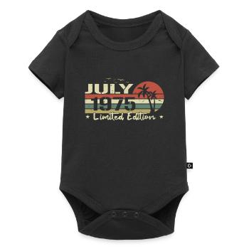 July 49th Anniversary Vintage Born 1975 Vibe - Baby Premium short-sleeve bodysuit - black - Front