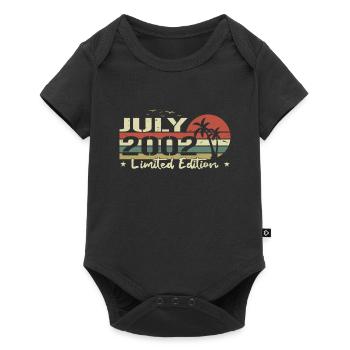 millésime de juillet 22e anniversaire né 2002 vibe - Body à manches courtes Premium Bébé - noir - Devant