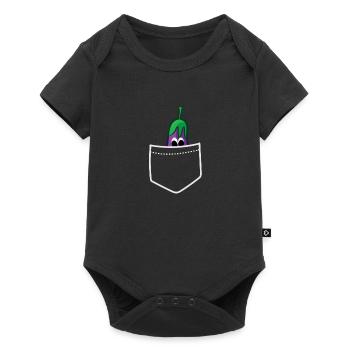 pocket eggplant idée cadeau - Body à manches courtes Premium Bébé - noir - Devant